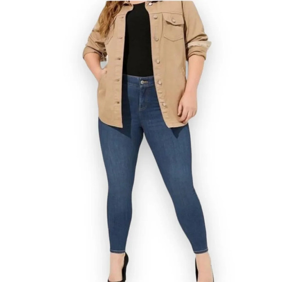 Torrid Premium Denim Size 18R Dark Wash Bombshell Skinny‎ Jean Madrid Blue Plus - Picture 1 of 10